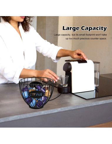 Soporte para Cápsulas de Café QWLWBU Negro 16x7.5x14cm