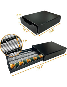 Cajón Organizador para Cápsulas de Café WORBIC Negro 40 Unidades 2