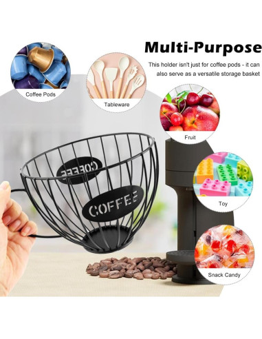 Soporte para Cápsulas de Café QWLWBU Negro 16x7.5x14cm
