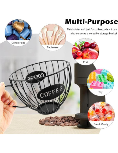 Soporte para Cápsulas de Café QWLWBU Negro 16x7.5x14cm