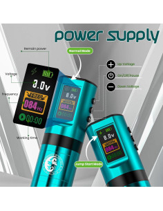 Kit de Tatuaje Wormhole Inalámbrico con Pantalla LED 1800 mAh 2