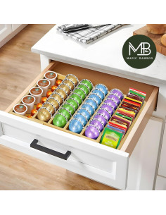 Soporte Organizador de Cápsulas de Café Bambú MAGIC BAMBOO 7 Cajones 2