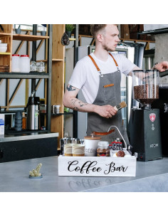 Organizador de Estación de Café MINCORD Blanco 4 Compartimentos 2