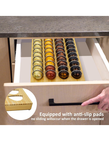 Bandeja de Almacenamiento para Cápsulas de Café MinBoo 48 Unidades