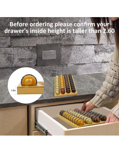 Bandeja de Almacenamiento para Cápsulas de Café MinBoo 48 Unidades