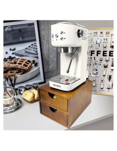 Organizador de Cápsulas de Café Pozmrtsr - Madera Natural 30 Cápsulas