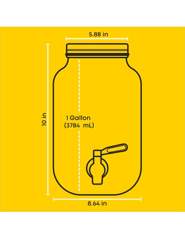 Dispensador de Bebidas JoyJolt 3.78L Vidrio con Grifo Acero