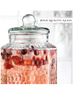 Dispensador de Bebidas de Vidrio MosJos 2x1 Galón Clásico 2