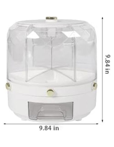 Dispensador de Arroz y Granos QWNBG 6 Rejillas 25x25 cm