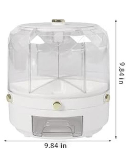 Dispensador de Arroz y Granos QWNBG 6 Rejillas 25x25 cm