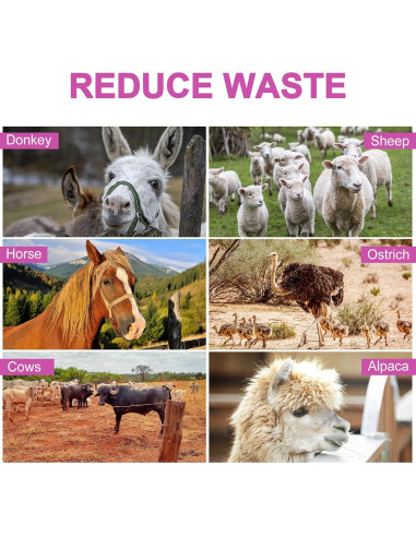 Bolsa de Alimentación para Caballos Sumind - 2 Pcs Rosa