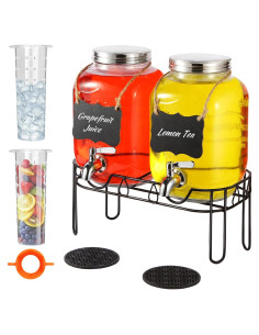Dispensador de Bebidas de Vidrio Lunies 3.78L con Soporte