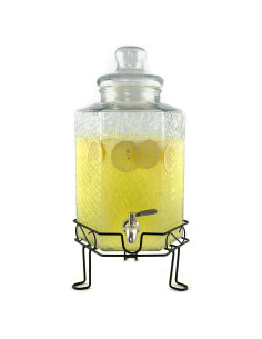 Dispensador de Bebidas de Vidrio Redfern 9.46L con Grifo Inoxidable