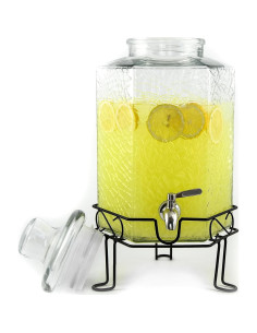 Dispensador de Bebidas de Vidrio Redfern 9.46L con Grifo Inoxidable 2