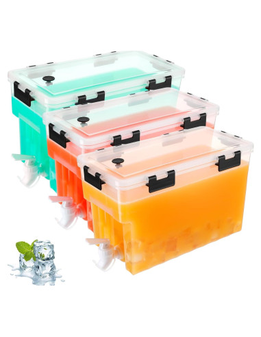 Dispensador de Bebidas Zhehao 5.7L con Grifo y Tapa - 3 Piezas