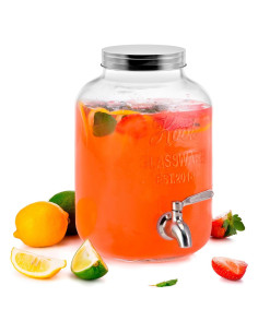 Dispensador de Bebidas de Vidrio KooK 3.78L con Grifo Inoxidable
