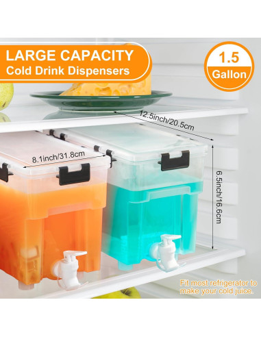 Dispensador de Bebidas Zhehao 5.7L con Grifo y Tapa - 3 Piezas