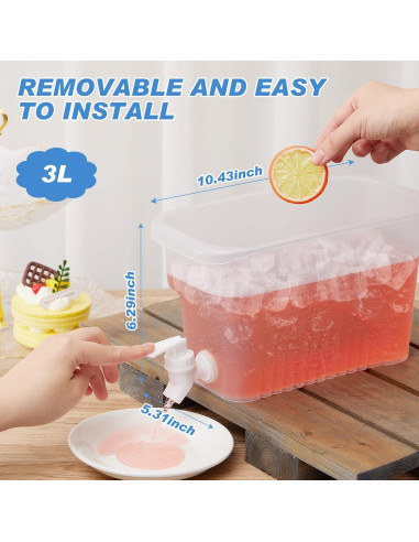 Dispensador de Bebidas Hoolerry 4 Pcs 3L con Grifo