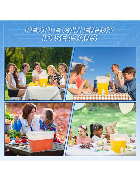 Dispensador de Bebidas Hoolerry 4 Pcs 3L con Grifo