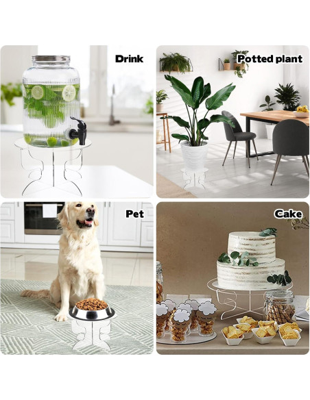 Soporte para Dispensador de Bebidas Acrílico KKONHII 19x19x11 cm