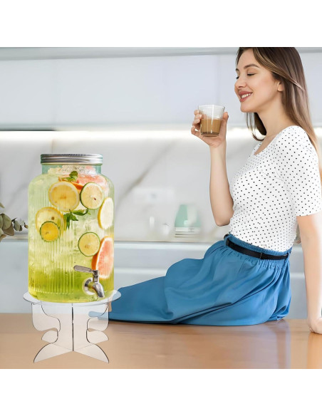 Soporte para Dispensador de Bebidas Acrílico KKONHII 19x19x11 cm