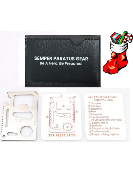 Tarjeta Multitool 14 en 1 Semper Paratus Gear - Kit Supervivencia