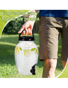 Dispensador de Bebidas Havawish 2 Pack 4.4L con Soporte Negro 2