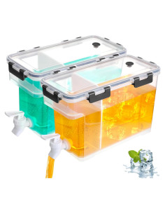 Dispensador de Bebidas de Plástico Eaasty 3.78L Transparente - 2 Pcs