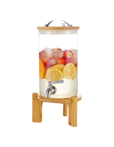 Dispensador de Bebidas OSXDOL 4.9L Vidrio con Grifo