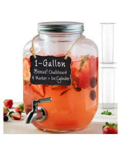 Dispensador de Agua de Vidrio Le'raze 3.8L con Grifo Acero Inoxidable