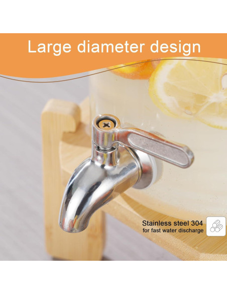 Dispensador de Bebidas OSXDOL 4.9L Vidrio con Grifo