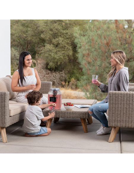 Dispensador de Agua de Vidrio Le'raze 3.8L con Grifo Acero Inoxidable