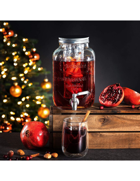 Dispensador de Agua de Vidrio Le'raze 3.8L con Grifo Acero Inoxidable