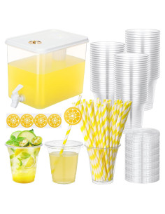 Dispensador de Bebidas Mumufy 8.8L con 50 Vasos y Popotes
