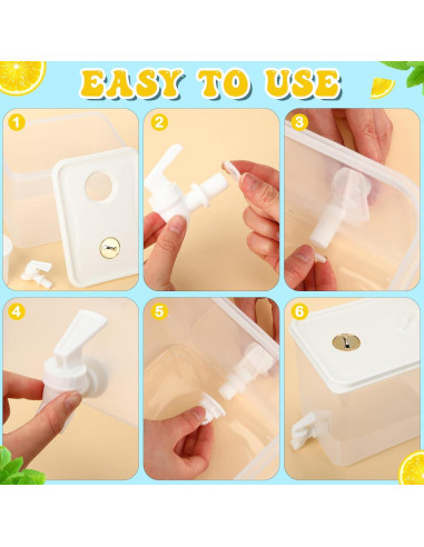 Dispensador de Bebidas Mumufy 8.8L con 50 Vasos y Popotes