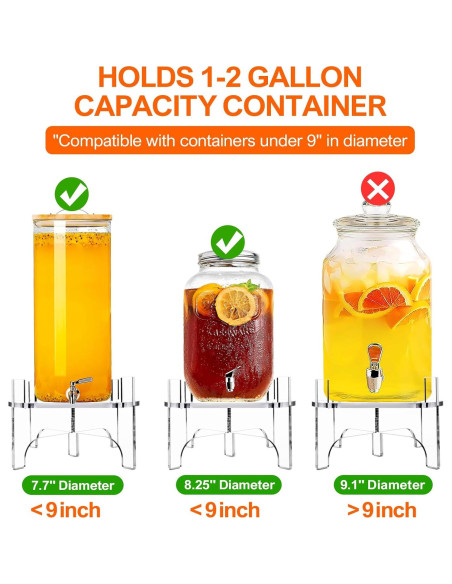 Dispensador de Bebidas Acrílico BESHIGH 23 cm para Agua y Jugo