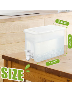 Dispensador de Bebidas Mimorou 3.8L con Grifo y Tapa 2