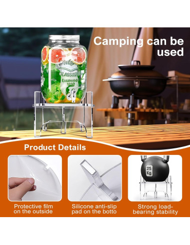 Dispensador de Bebidas Acrílico BESHIGH 23 cm para Agua y Jugo