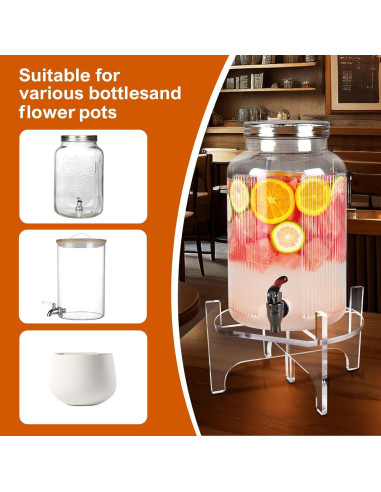 Dispensador de Bebidas Acrílico BESHIGH 23 cm para Agua y Jugo