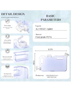 Dispensador de Bebidas Funnymoom 4 Botellas 4.16L Grifo BPA Libre 2