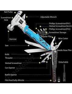 Multiherramienta 17 en 1 GladJoJoY Martillo Azul Compacta 2