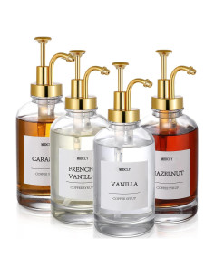 Dispensador de Jarabe de Café MHDCLY 4 Pack 0.5L Dorado