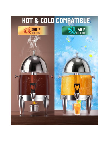 Dispensador de Bebidas WantJoin 3.2 Galones Acero Inoxidable