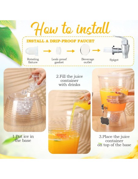 Dispensador de Bebidas Acrílico FillTouch 10L con 50 Vasos Dispensador de Bebidas Acrílico FillTouch 10L con 50 Vasos