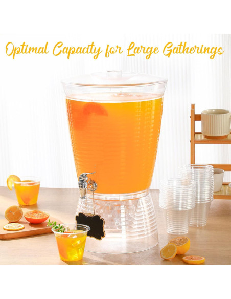 Dispensador de Bebidas Acrílico FillTouch 10L con 50 Vasos Dispensador de Bebidas Acrílico FillTouch 10L con 50 Vasos