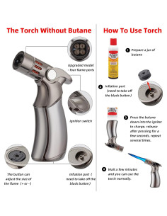 Kit de Ahumador de Cócteles Smlpuame con Soplete y 4 Sabores 2