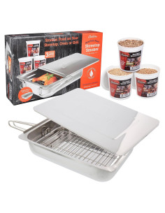 Ahumador de Estufa Camerons - Acero Inoxidable + Chips de Madera