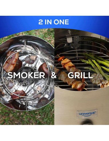 Ahumador de Barril Universal de Acero Inoxidable 2.72 kg - 42 cm