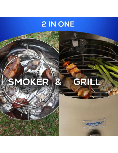 Ahumador de Barril Universal de Acero Inoxidable 2.72 kg - 42 cm