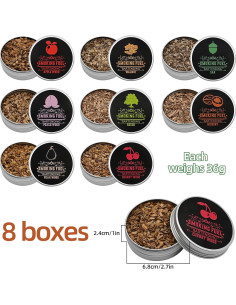 Astillas de Madera Natural Micovay para Ahumador de Cócteles - 8 Sabores 2